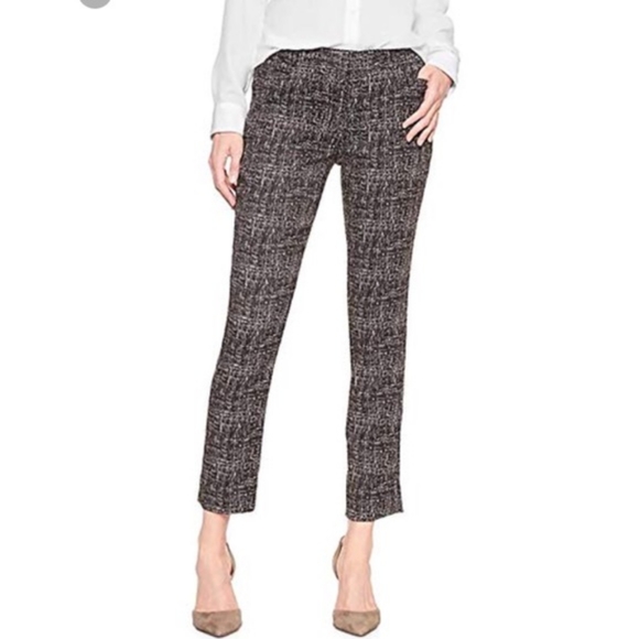 Banana Republic Petite - Black white crosshatch sloan pant - Picture 10 of 10